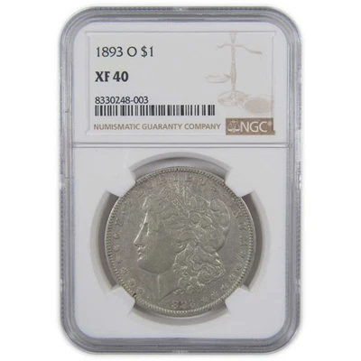 1893 O Morgan Dollar XF 40 NGC Silver $1 Coin SKU:I18263 - Image 1 of 4