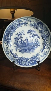 spode blue room 9" plate girl at well pattern - Picture 1 of 2