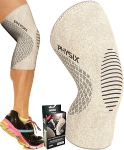 Physix Gear Ginocchiera Manicotto a Compressione per Uomo e Donna - Migliore Ginocchiera a Compressione - Foto 1 di 12