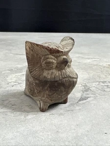 Small Hand Carved Wood Owl Wooden Primitive B18 - Bild 1 von 9