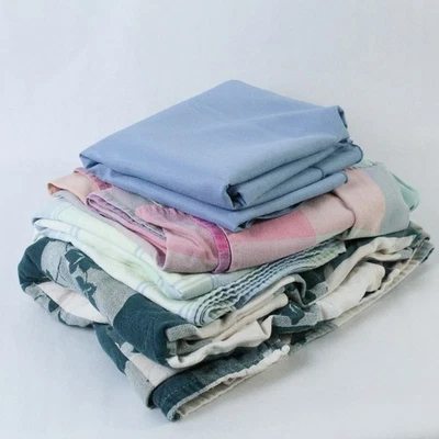 Lote de 4 manteles texturizados tejidos para cortadores de tela solo manchas defectos upcycle Foto 1 de 4