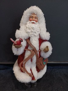 Glittery Old Fashioned Fabric Santa Claus Home Decor - Picture 1 of 2