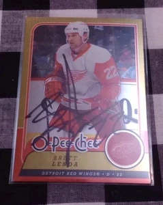 Brett Lebda Signed O-Pee Chee Hockey Card Detroit Redwings - Picture 1 of 1