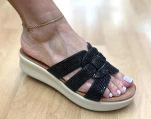 Vestido/sandalia informal Exe BZX33170-H14 negro sin cordones adornado con plataforma - Imagen 1 de 10