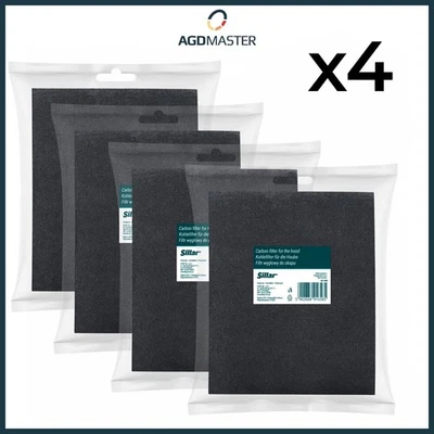4 Aktivkohlefilter Dunstabzugshaube Kohlefilter Filtermatte zuschneidbar 57x47cm - Bild 1 von 4