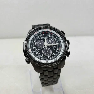 RARO OROLOGIO DA UOMO CITIZEN ECO-DRIVE E820-S078423 CALENDARIO PERPETUO NERO  - Foto 1 di 10