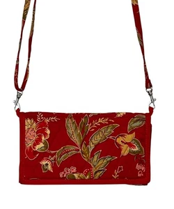 Cartera bandolera acolchada floral OK de tela con correa ajustable Cottagecore - Imagen 1 de 12