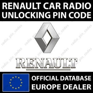 RENAULT RADIO PIN CODE SECURITY CAPTUR CLIO KADJAR MEGANE SCENIC TRAFIC TWINGO - Bild 1 von 6