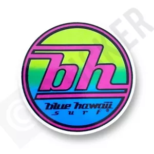 1980s Blue Hawaii Premium Surf Sticker Surfing Surfboard VW Vintage Camper - Picture 1 of 2