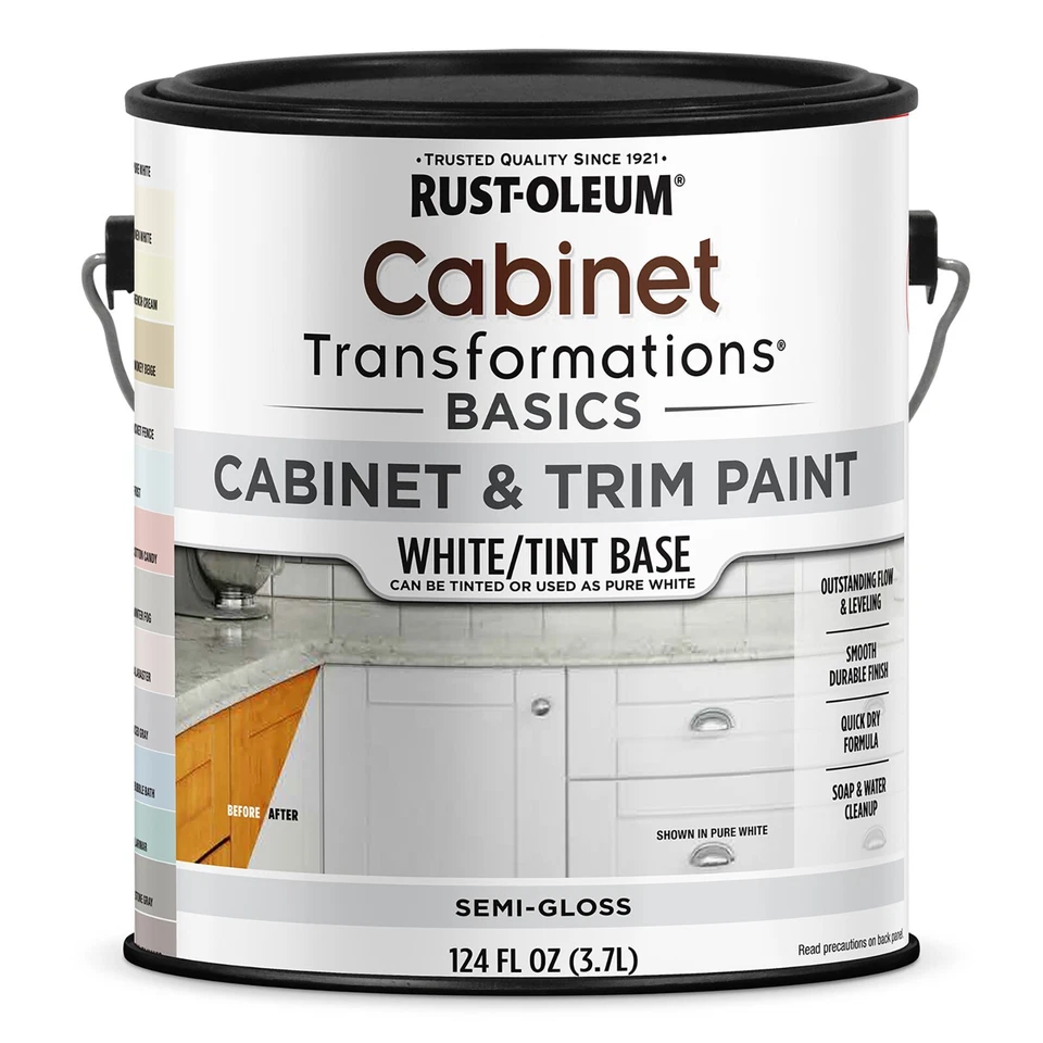 Краска Rust-Oleum 386207 Cabinet Transformations полуглянцевая белый оттенок основание gal - Изображение 1 из 1