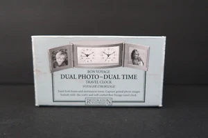 Restauración Hardware Bon Voyage Doble Reloj de Viaje en el Tiempo Marco de Fotos Nuevo - Imagen 1 de 7