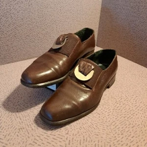 keith scarrott Shoes Brown Leather Slip On Shoes Uk4 Made In Italy - Picture 1 of 17