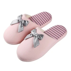 Aerusi Ciabatte Donna Cotone Accoglienti Memory Foam Antiscivolo Casa Scarpe con Fiocco Decorazione - Foto 1 di 13