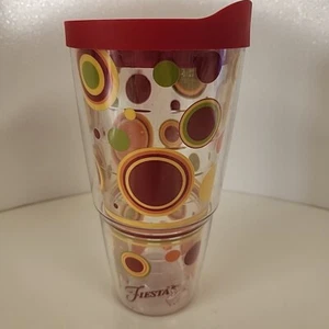 Bicchiere Tervis Fiesta Sunny Dots tazza da viaggio 24 oz con coperchio - Foto 1 di 4
