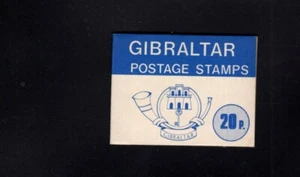 Gibraltar 1982 20p Blue 1x1p,4p,15p  Airplanes Sachet Booklet  - Picture 1 of 2