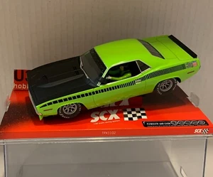 Slot Car Scx scalextric 64380 Plymouth Aar Cuda Lime Limited Edition 50 Pieces - Picture 1 of 9