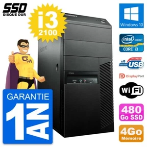 PC Tour Lenovo ThinkCentre M91P Intel I3-2100 RAM 4GB SSD 480GB Windows 10 Wifi - Bild 1 von 3