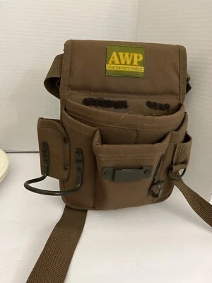 Cinturón de herramientas AWP American Work Products clásico marrón lona construcción martillo Foto 1 de 4