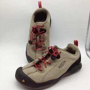 KEEN Ragazza Ragazzo Taglia 3 U.S. Lt. Marrone/Taupe Nero e Rosso Accento, Stile 1015208 - Foto 1 di 6