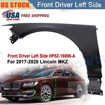 For 2017 - 2020 Lincoln MKZ Front Left / Driver Side Fender LH Assembly Foto 1 de 4