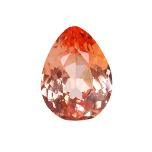 16.00 Ct Lab Created Pear Cut Orange Color Brazil Morganite Gemstone for Jewelry - Picture 1 of 6