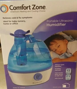 NEW! Fresh Air!! Comfort Zone Ultrasonic Cool Mist Humidifier 12hrs timer 2.2 L - Picture 1 of 4