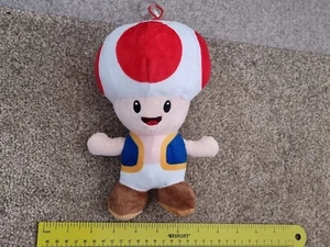 8" SUPER MARIO TOAD PLUSH SOFT TOY WINDOW DANGLER BRAND NEW 21cm - Picture 1 of 2