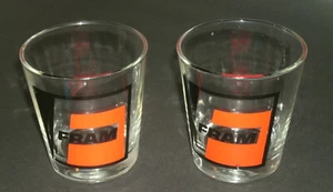 Two Fram Auto Parts Whiskey Glasses (3.25") Man Cave / Garage Decor Drinking Cup - Picture 1 of 7