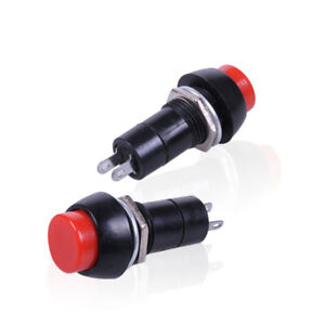 2x Red 1/2" Push Button Switch Momentary Reset 12V Car Horn 1.5A 125V/3A 250V