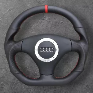 AUDI TT MK1 A3 S3 A4 B6 A6 S6 C5 8N NUOVO VOLANTE SPORTIVO FONDO PIATTO PERSONALIZZATO - Foto 1 di 4