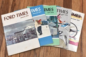 Vintage Lot of 5 of 1955 Ford Times Automotive Magazine Booklet - Picture 1 of 3