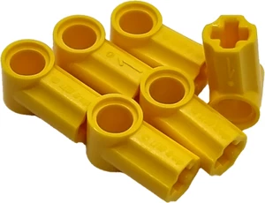 LEGO nr-4107066 technic otwór elementu wciągarki + krzyż żółty / 6 sztuk - Zdjęcie 1 z 2