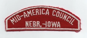 Mid-America Council, Nebr.-Iowa RWS, striscia rossa e bianca, usato - Foto 1 di 1