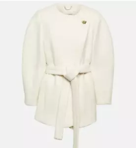 Chloe Eden Crema Lana Corbata Frontal Chaqueta Talla 40 Auténtica - Imagen 1 de 20