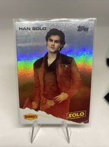 2018 Topps Solo A Star Wars Story Dennys Denny’s Card Foil Han Solo 1:100 Rare