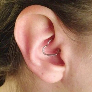 2 Stück Chirurgenstahl 16g sterilisierte HERZEN für Turm, Daith & andere OHR Piercing. - Bild 1 von 5