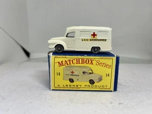 Matchbox Lesney 1-75 Series 14C Bedford Lomas Ambulance Circa 1962 White Boxed - Picture 1 of 19
