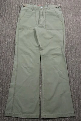 Unionbay Women's Y2K Ripstop Pants Juniors Size 3 ( 28x32) Green Flared Grunge - Image 1 of 4
