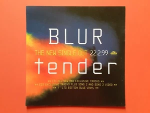 BLUR Tender UK 12" x 12" promo display flat NEW/UNUSED! - Picture 1 of 1