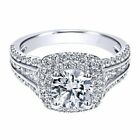 14K White Gold Plated D Color 275Carat Real Moissanite Square Ring For Women
