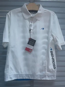 Camisa polo de golf BENRORSS para niños de 11 a 12 años blanca manga corta con logotipo lateral - Imagen 1 de 8