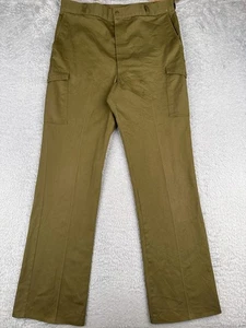 VINTAGE Boy Scouts Pants Adult 36 Green Cargo Cotton Blend Twill READ ME 36x35 - Picture 1 of 14