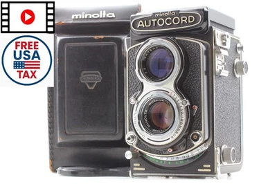  [Near Mint w/Case] Minolta Autocord III TLR Camera Rokkor 75mm f3.5 From JAPAN - Image 1 of 4