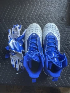 Under Armour Stollen Größe 12 blau/weiß Art.3021193-401 - Bild 1 von 6