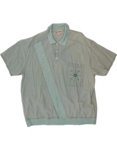 RAINBOW Mens Short Sleeve Pullover Shirt XL Blue Colourblock BN02 - Picture 1 of 3