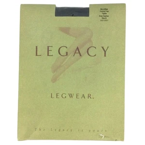 Legacy Legwear Microfiber Control Top Tights Size B Medium Gray Heather - Picture 1 of 3