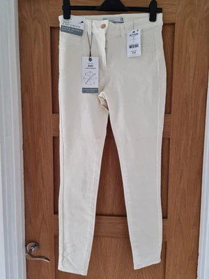 Next Ladies Ivory Super Skinny  High Waist  Jeans uk12 L New with Labels - Image 1 of 4