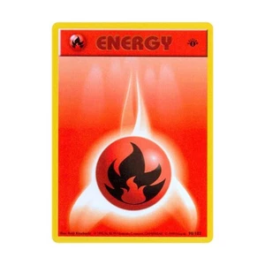 Pokemon Pokemon Base Set (Shadowless) Fire Energy (C) #98 (1st Ed) EX - Picture 1 of 1