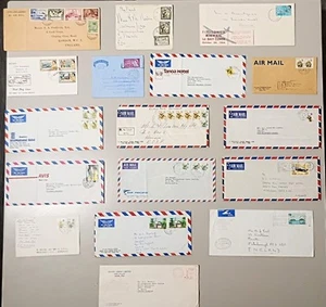 Selection Of 16 Fiji Covers & 1 Tonga Cover (1949-1990) Includes 3 FDC's - Picture 1 of 8