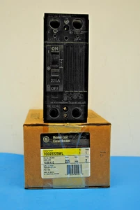 GE TQD22225WL Circuit Breaker 2-Pole, 225-Amp, 240-Volt, Line &Load Lugs, New - Picture 1 of 6